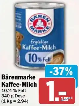 HIT Bärenmarke Kaffee-Milch Angebot