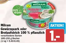 HIT Milram Gewürzquark oder Brotaufstrich 100 % pflanzlich Angebot