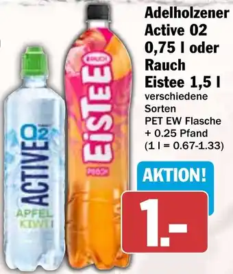 HIT Adelholzener Active 02 oder Rauch Eistee Angebot