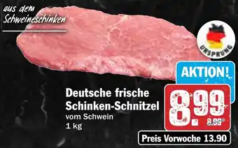 HIT Deutsche frische Schinken-Schnitzel Angebot