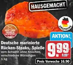 HIT Deutsche marinierte Rücken-Steaks, Spieße Angebot