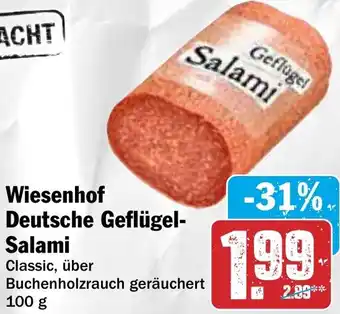 HIT Wiesenhof Deutsche Geflügel Salami Angebot