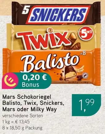Dornseifer Mars Schokoriegel Balisto, Twix, Snickers, Mars oder Milky Way Angebot