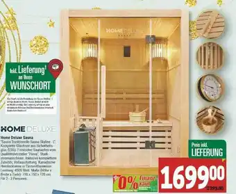 Marktkauf Home Deluxe Sauna Angebot