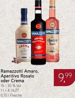 Dornseifer Ramazzotti Amaro, Aperitivo Rosato oder Crema Angebot