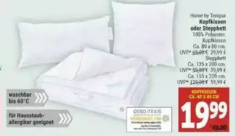 Marktkauf Home By Tempur Kopfkissen Oder Steppbett Angebot