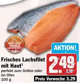 HIT Frisches Lachsfilet mit Haut Angebot