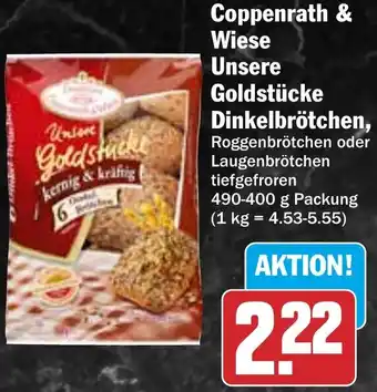 HIT Coppenrath & Wiese Unsere Goldstücke Dinkelbrötchen Angebot
