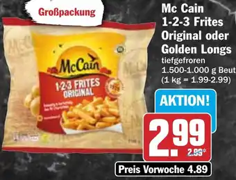 HIT Mc Cain 1-2-3 Frites Original oder Golden Longs Angebot