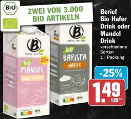 HIT Berief Bio Hafer Drink oder Mandel Drink Angebot