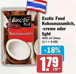 HIT Exotic Food Kokosnussmilch, -creme oder light Angebot