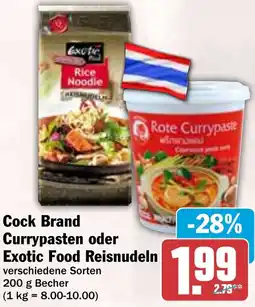 HIT Cock Brand Currypasten oder Exotic Food Reisnudeln Angebot