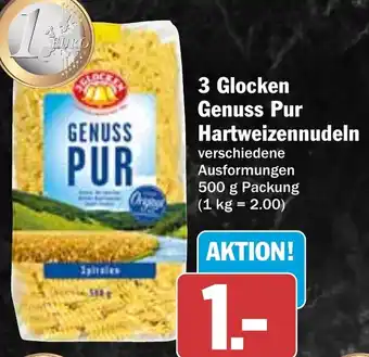 HIT 3 Glocken Genuss Pur Hartweizennudeln Angebot