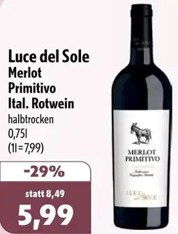 Aktiv Irma Luce del Sole Merlot Primitivo Ital. Rotwein Angebot