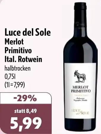 Aktiv Irma Luce del Sole Merlot Primitivo Ital. Rotwein Angebot