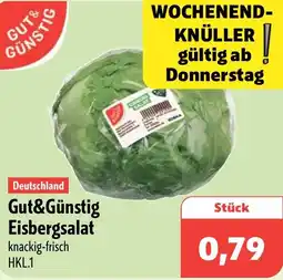 Aktiv Irma Gut&Günstig Eisbergsalat Angebot