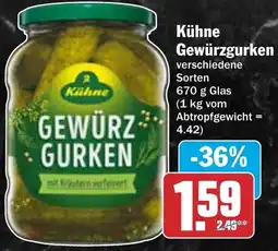 HIT Kühne Gewürzgurken Angebot