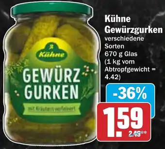 HIT Kühne Gewürzgurken Angebot