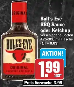 HIT Bull's Eye BBQ Sauce oder Ketchup Angebot