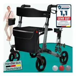 Netto Marken-Discount aktivshop Rollator faltbar und leicht mit Sitz, Rollatoren für Senioren Angebot