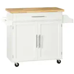 Netto Marken-Discount HOMCOM Küchenwagen Gummiholz, MDF Angebot