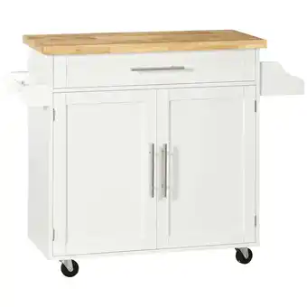 Netto Marken-Discount HOMCOM Küchenwagen Gummiholz, MDF Angebot