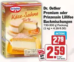 HIT Dr. Oetker Premium oder Prinzessin Lillifee Backmischungen Angebot