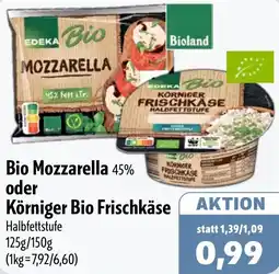 Aktiv Irma EDEKA Bio Mozzarella oder Körniger Bio Frischkäse Angebot