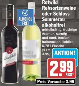 HIT Rotwild Rebsortenweine oder Schloss Sommerau alkoholfrei Angebot