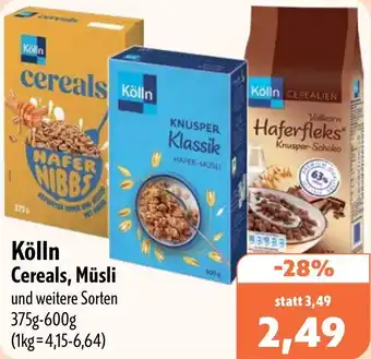 Aktiv Irma Kölln Cereals, Müsli Angebot