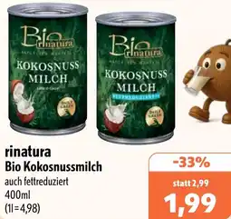 Aktiv Irma rinatura Bio Kokosnussmilch Angebot