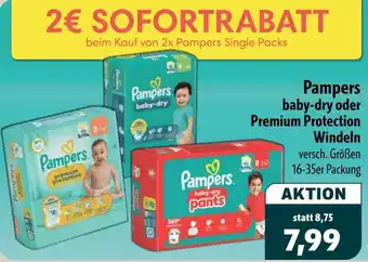 Aktiv Irma Pampers baby-dry oder Premium Protection Windeln Angebot