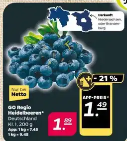 NETTO GO Regio Heidelbeeren Angebot