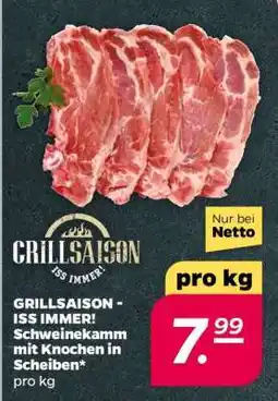 NETTO Schweinekamm mit Knochen in Scheiben Angebot