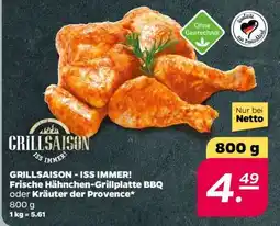 NETTO Frische Hähnchen-Grillplatte BBQ oder Kräuter der Provence Angebot