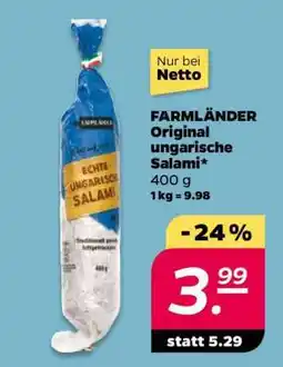 NETTO FARMLÄNDER Original ungarische Salami Angebot