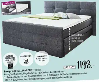 Zurbrüggen Boxspringbett ,,SANFORD" Angebot