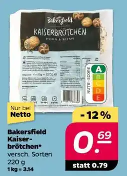 NETTO Bakersfield Kaiserbrötchen Angebot