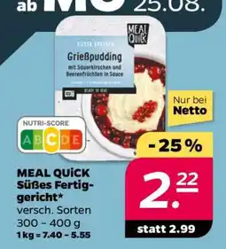 NETTO MEAL QUICK Süßes Fertiggericht Angebot