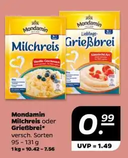 NETTO Mondamin Milchreis oder Grießbrei Angebot