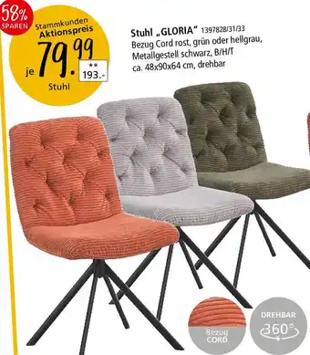 Zurbrüggen Stuhl ,,GLORIA" Angebot