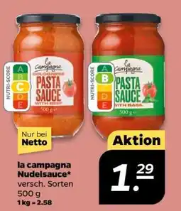 NETTO la campagna Nudelsauce Angebot