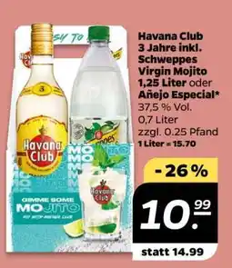 NETTO Havana Club 3 Jahre inkl. Schweppes Virgin Mojito Angebot