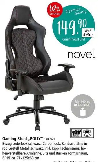 Zurbrüggen Novel Gaming-Stuhl ,,POLLY" Angebot