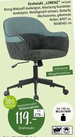 Zurbrüggen Drehstuhl ,,LORENZ" Angebot