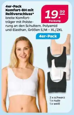 NETTO 4er-Pack Komfort-BH mit Reißverschluss Angebot