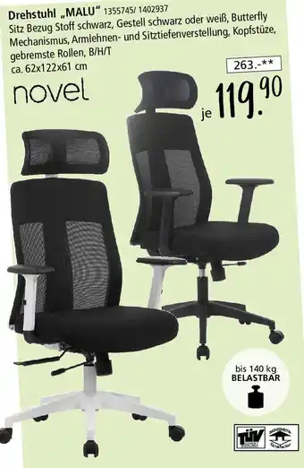 Zurbrüggen Novel Drehstuhl ,,MALU" Angebot
