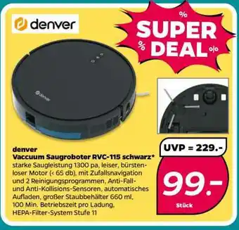 NETTO denver Vaccuum Saugroboter RVC-115 schwarz Angebot
