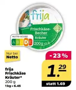 NETTO frija Frischkäse Kräuter Angebot