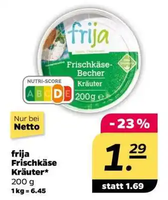 NETTO frija Frischkäse Kräuter Angebot